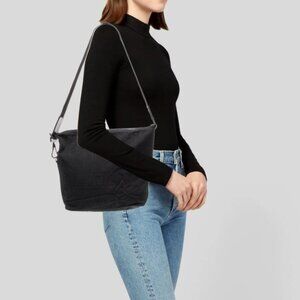 Fendi Zucca FF Nylon Shoulder Bag Shoulder Purse Black